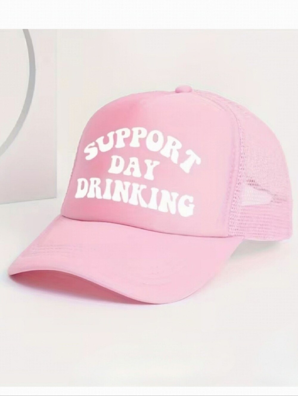 🌺Support Day Drinking Pink Trucker Hat Party Hats Hats With Sayings